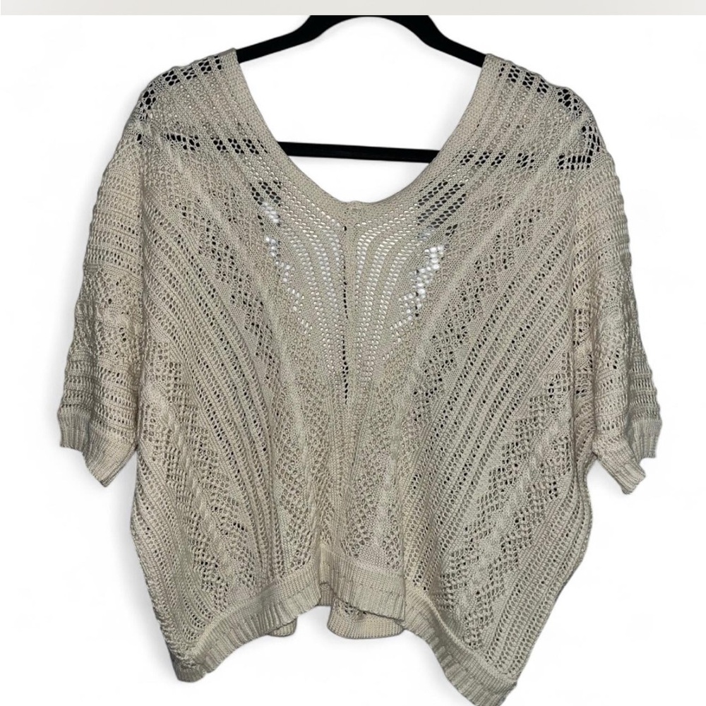 💎Boutique💎Cream Knit short-sleeved Button-Up Cropped Cardigan  one of my faves! - Picture 3 of 7